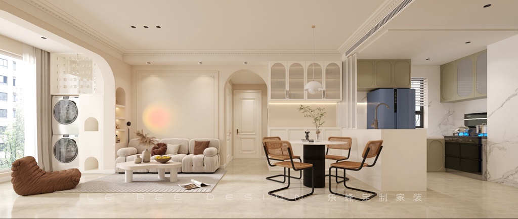 壹城三區(qū)110平奶油法式