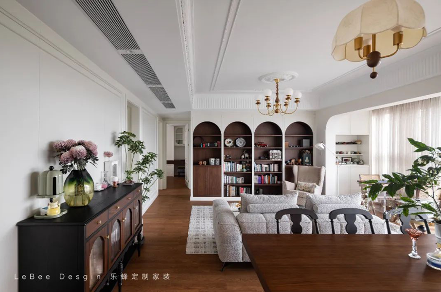 翠園華府125㎡法式中古風(fēng)實(shí)景｜橫廳+茶室+復(fù)古美學(xué)，解鎖慵懶時(shí)光